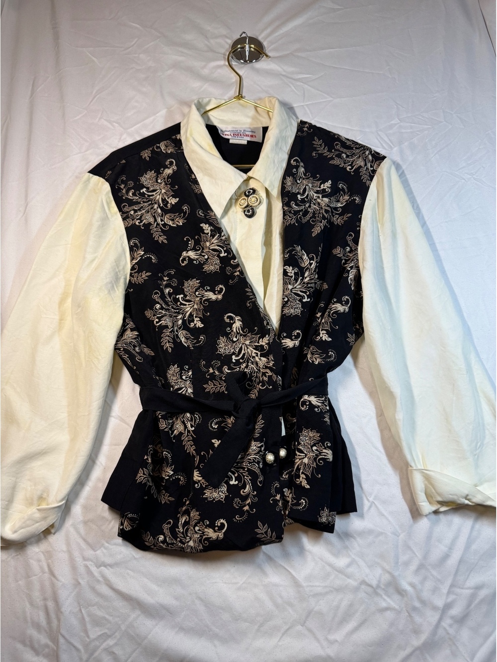 Vintage Reina Industries "A Statement in Dressing" Blouse - Size 12